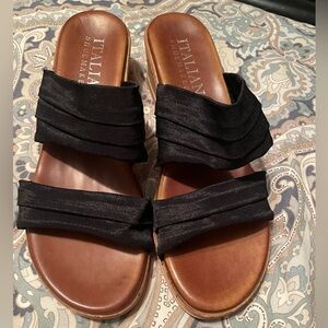 Italian Shoemakers cork wedge sandles